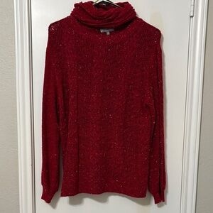 Wit & Wisdom Red Cowl Neck Sweater size M